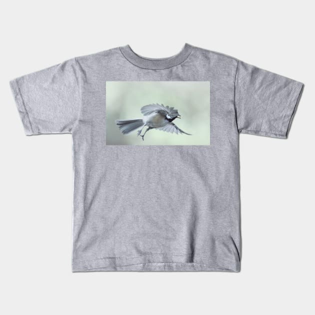 Chickadee Kids T-Shirt by LaurieMinor